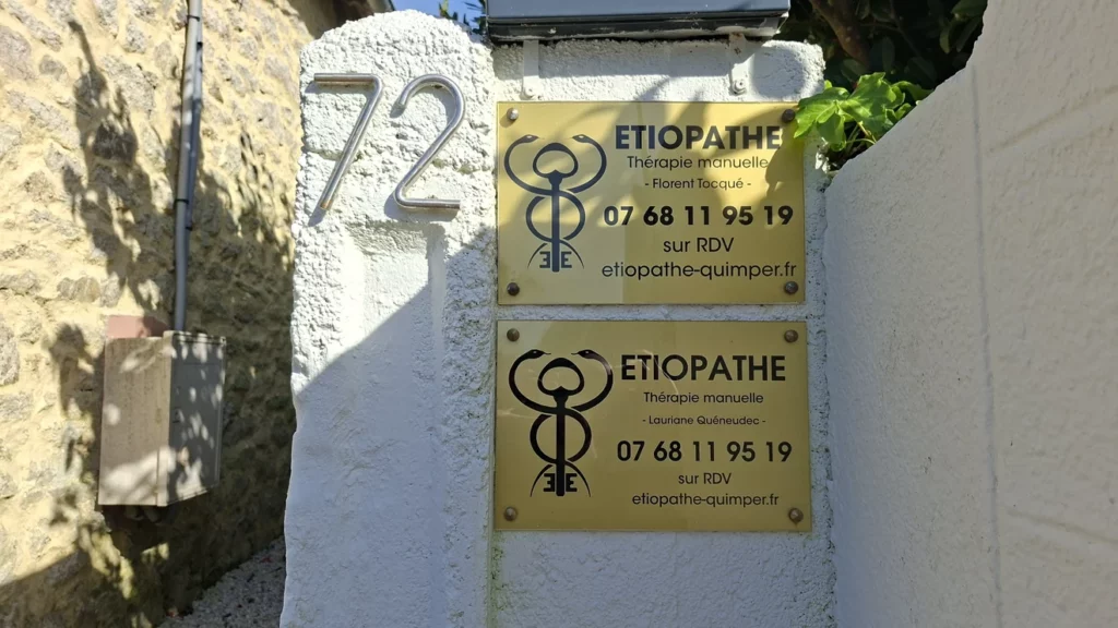 étiopathes quimper plaques professionnelles